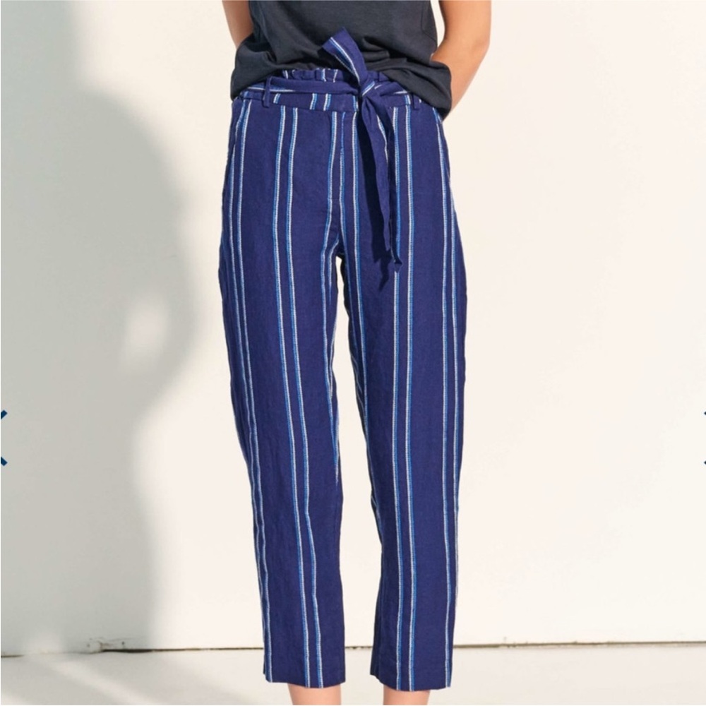 HATLEY Tie Front Linen Pants Size M